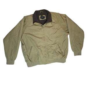 Cherokee Jacket Mens XL Tan Fleece Lined Full Zip Casual Coat